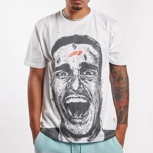 RVS Labs American Psycho Patrick Bateman White Tee - Swarovski Stones - S - NWT